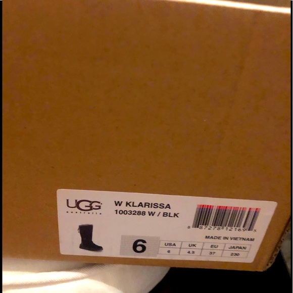 UGG Women Ugg W Klarissa  W/BLK waterproof boots USA 6
